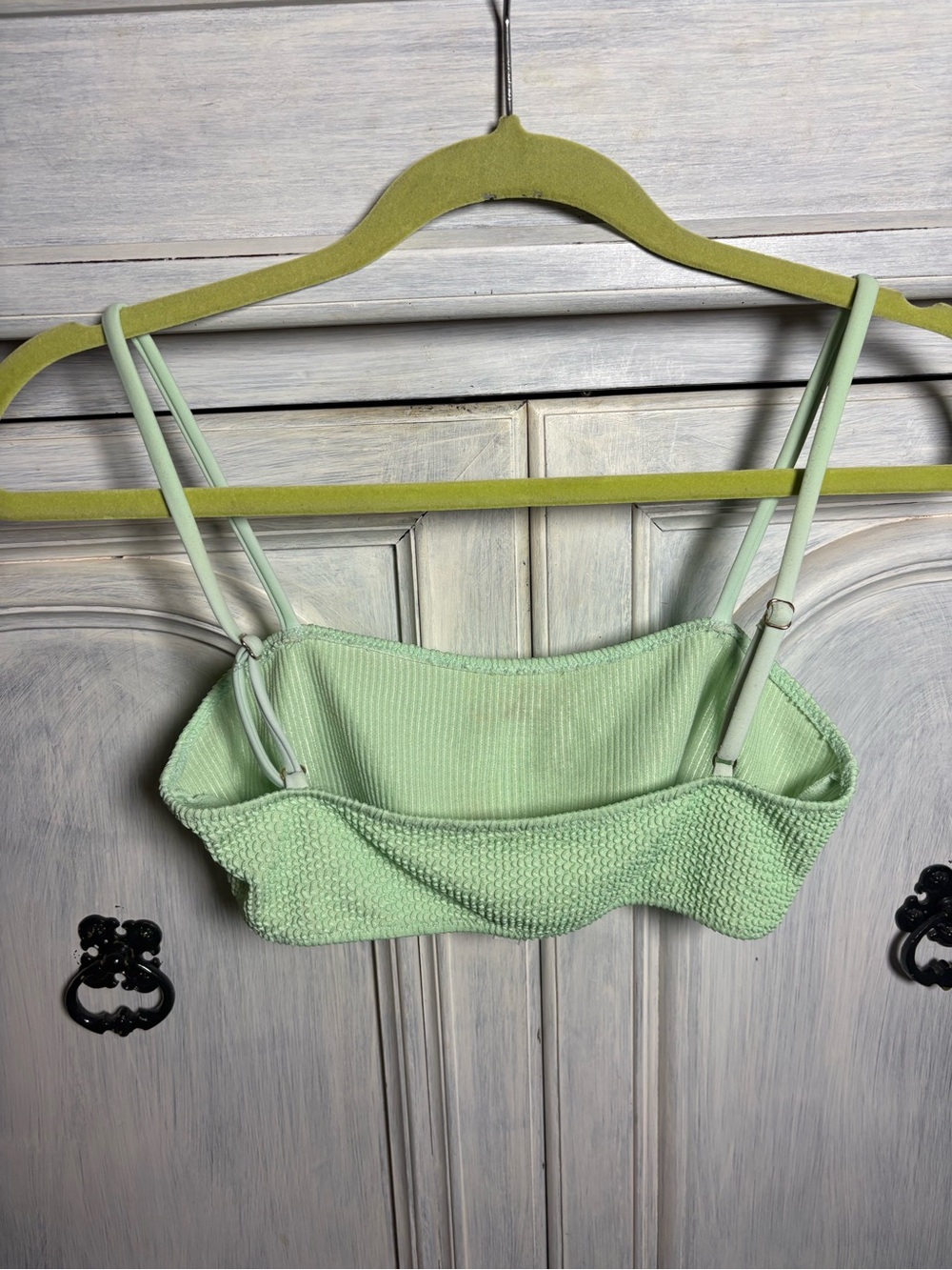 Show Me Your Mumu Destin Bikini Top Melon Green Bandeau Preppy Beach Vacation - Picture 7 of 7
